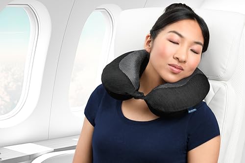 Brookstone Cool Touch Travel Pillow for Head and Neck Support