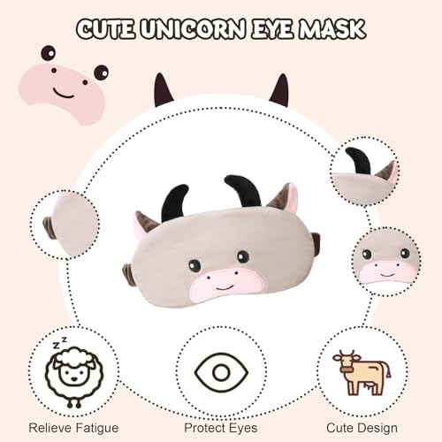 Cirorld Travel Pillow for Kids 9-12 YO Cow Animal Design