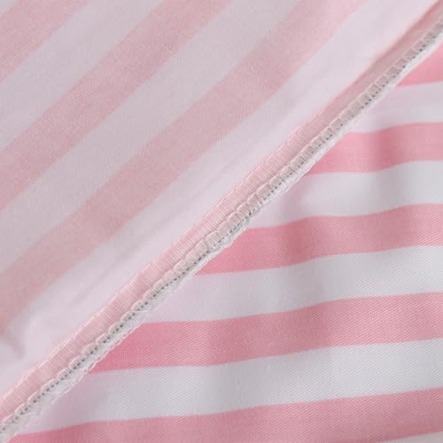 LRBEDDING 2 Pack Striped Queen Pillowcases with Envelope Closure