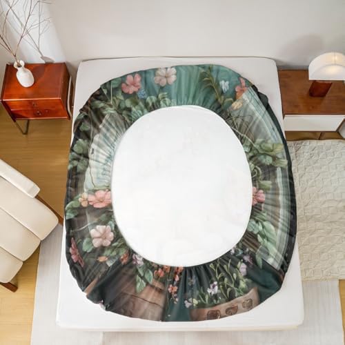 Manfei Sleeping Cats Fitted Sheet Queen Size 1
