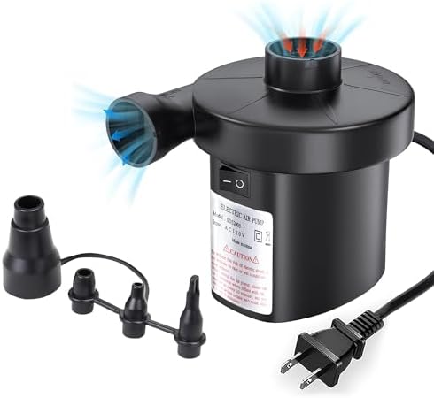 Electric Air Pump with 4 Nozzles for Mattress Pool Toy Raft Boat