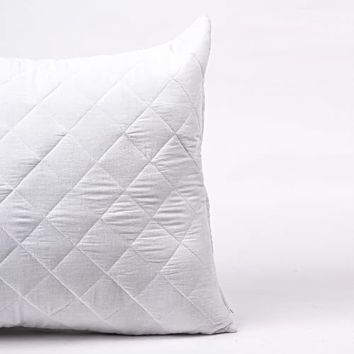 VLiving Cotton Quilted Pillow Protector with Zipper 1