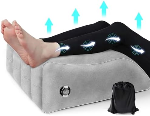 LuxoCare Portable Inflatable Leg Pillow - Foldable 45 Degree Wedge Support