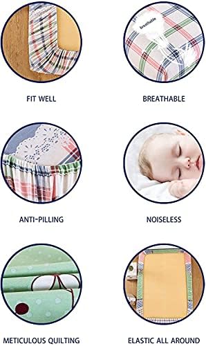 Manfei Purple Bow Grids Fitted Sheet Set Queen Size 1