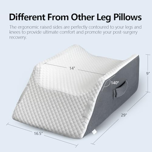 BlissfulNest Leg Elevation Pillow for Post Surgery Recovery