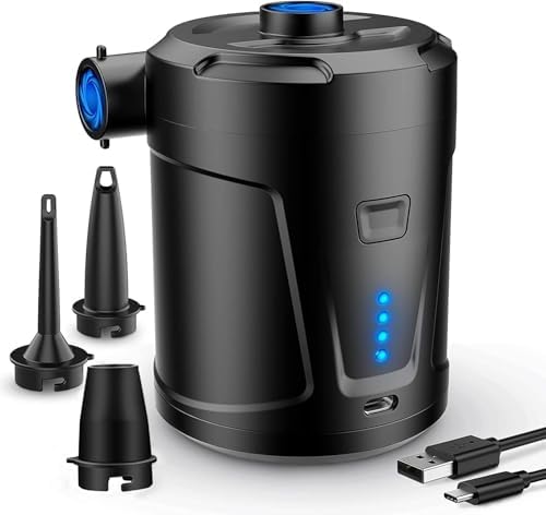 Portable Air Pump with 5200mAh Battery Black