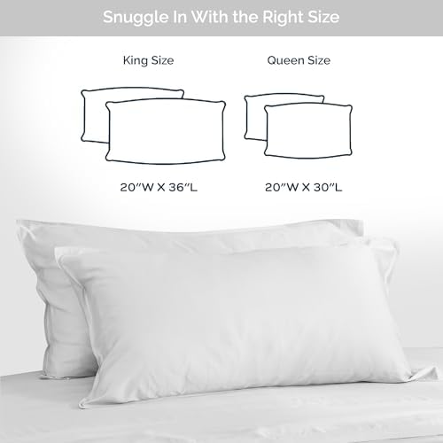 Bamtek Queen Size Set of 2 Cooling Pillowcases