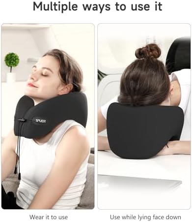 SPUER Travel Pillow with Eye Mask and Earplugs