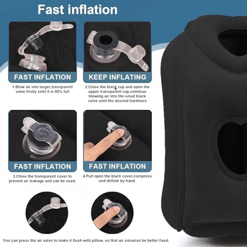 Kimiandy Upgraded Inflatable Travel Pillow for Neck Support