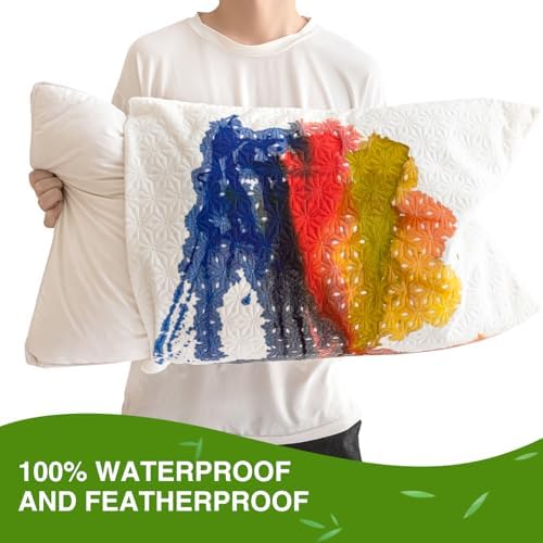 AVARNO Pillow Protectors King Size Zipper Set of 2