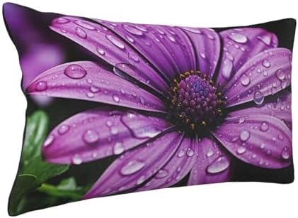 Purple Daisy Pillowcases Set of 2 King Size with Hidden Zipper