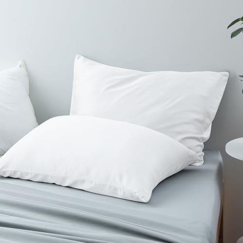 Zaizaihome Bamboo Viscose Pillow Protectors Set of 2 Zippered 26x20 Inch