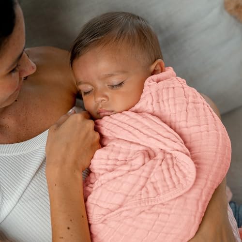 Comfy Cubs Muslin Baby Blanket - 6-Layer Breathable 40 x 40