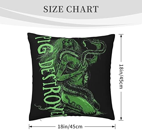 AMIOUDR 18x18 Inch Square Pillowcase with Hidden Zipper for Bed and Sofa