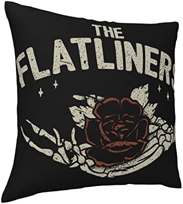 AMIOUDR Throw Pillow Covers Rock Flatliners 18x18 Inch Square Pillowcase with Hidden Zipper