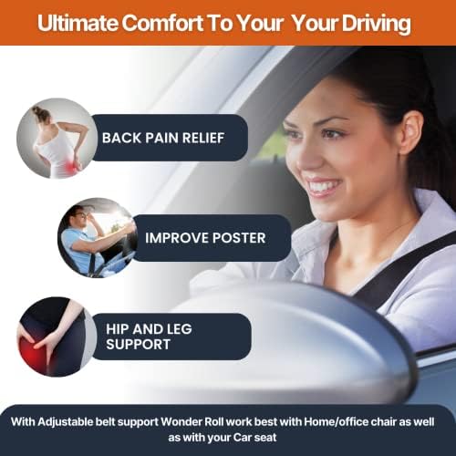 Wonder-Roll Self Inflating Lumbar Pillow for Lower Back Support