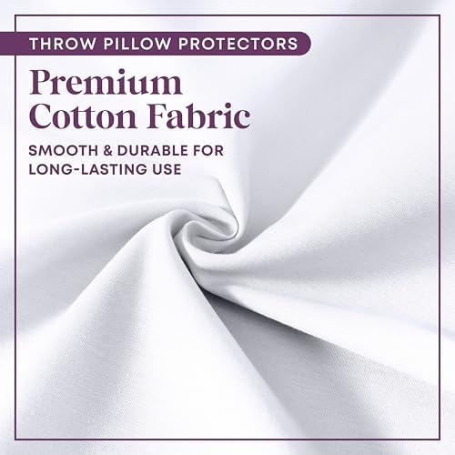 CIRCLESHOME Throw Pillow Protectors 16x16 Square 2 Pack