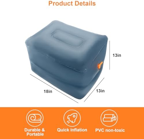 Miruchertter Inflatable Foot Rest for Travel and Home