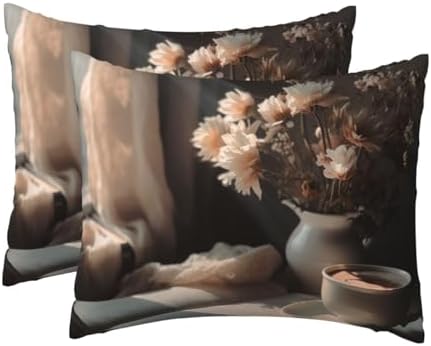 2 Pack Standard Pillow Cases with Hidden Zipper 1