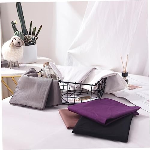 HOLIDYOYO 1 Pair Dark Grey Cotton Pillowcase - Soft Simple Design 1