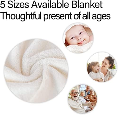 Feelyou Vintage Flower Flannel Throw Blanket 50x60
