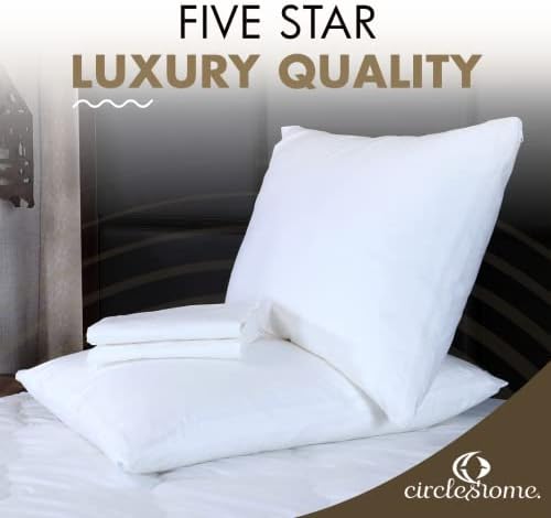 CirclesHome Pillow Protectors 2 Pack Queen Size Zippered