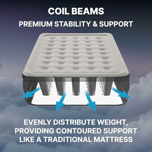 SleepLux Durable Air Mattress with Built-in Pump and USB Charger