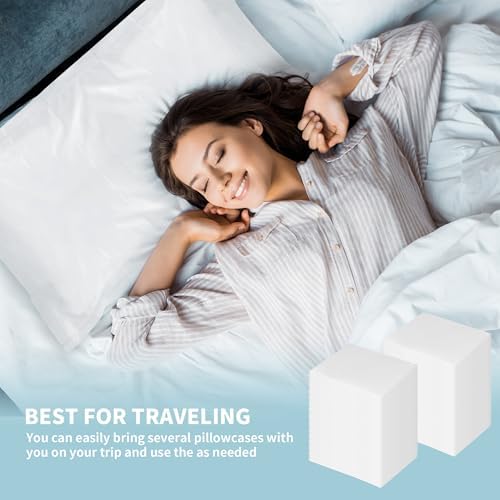 100 Pcs Kejjnyer Disposable Pillow Case Covers Non Woven 31 x 20 Inch