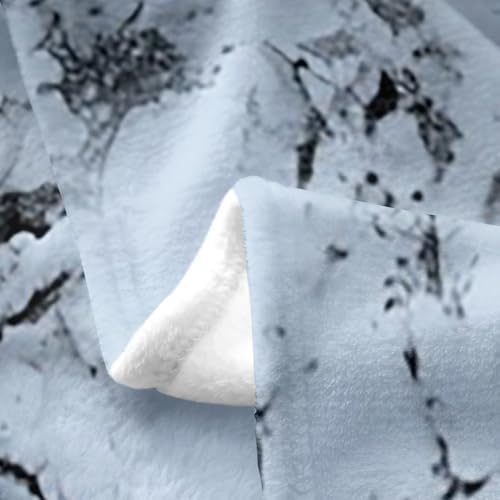 jejeloiu Fuzzy Marble Throw Blanket 40x50 Modern Plush Bedding