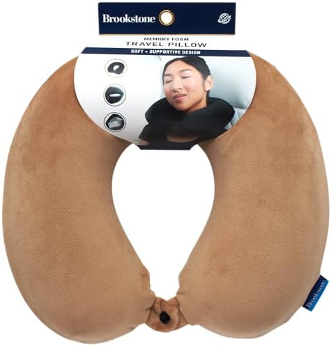 Brookstone Travel Neck Pillow - Khaki