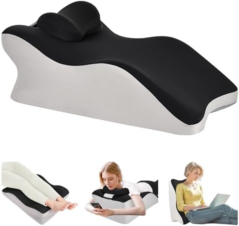 Aduken Back Pillow Wedge with Removable Headrest