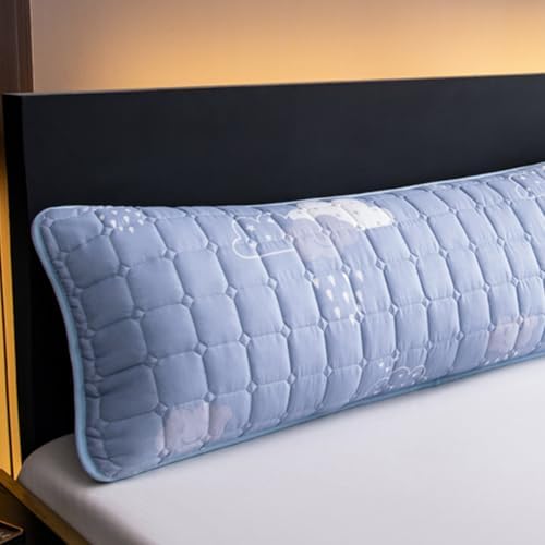 Sleepwish Cloud Bedding Long Pillow for Adults - 48 Inches Blue Cute Pattern