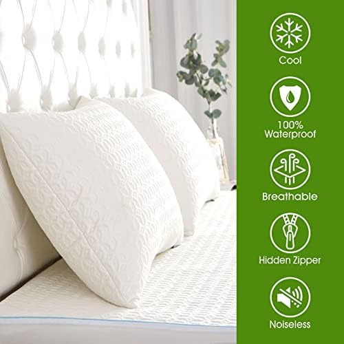 IMBLOO Waterproof Pillow Protector Set of 2