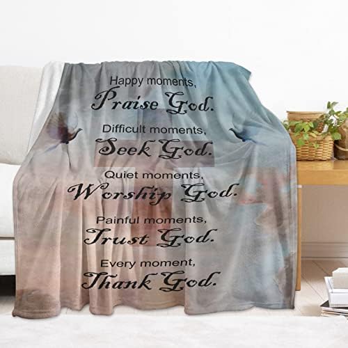 Sinlley Healing Throw Blanket 50x40 Religious Bible Verse