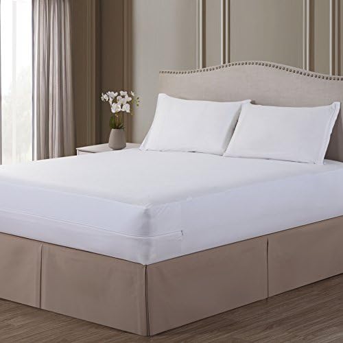 Bed Makers Levinsohn Pillow Protector Zipper Closure White Queen 6 Pack