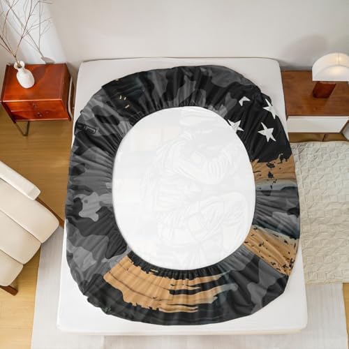 Manfei War Theme Queen Fitted Sheet Set