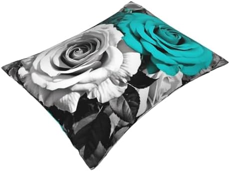 Rose Flowers Pillow Cases Set of 2 - Microfiber Travel Pillowcase with Hidden Zipper