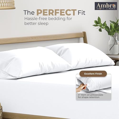 Ambra Linens Ultra Soft Pillow Protectors Set of 2