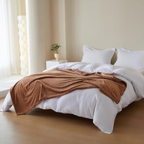 SimpleOpulence Macchiato Brown Throw Blanket 50x70 Inches