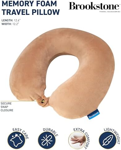 Brookstone Travel Neck Pillow - Khaki