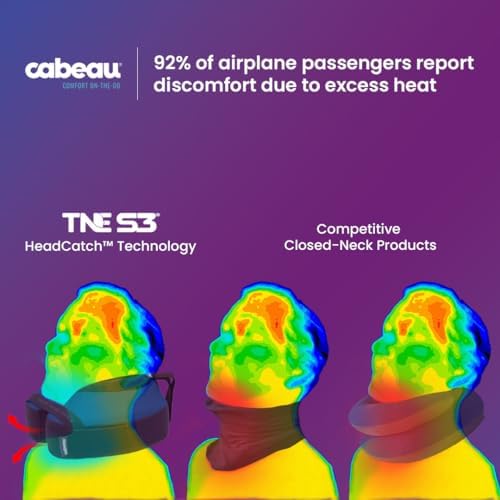 Cabeau Travel Neck Pillow for Airplanes Supportive 360 Design
