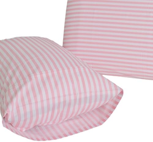 LRBEDDING 2 Pack Striped Queen Pillowcases with Envelope Closure