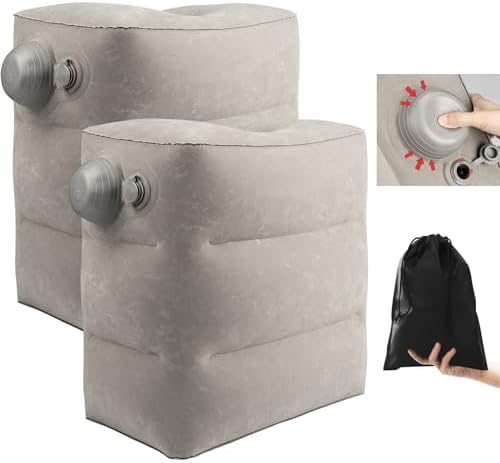 VOPHIA 2 Pack Inflatable Travel Footrest for Airplane Car Train Office Home