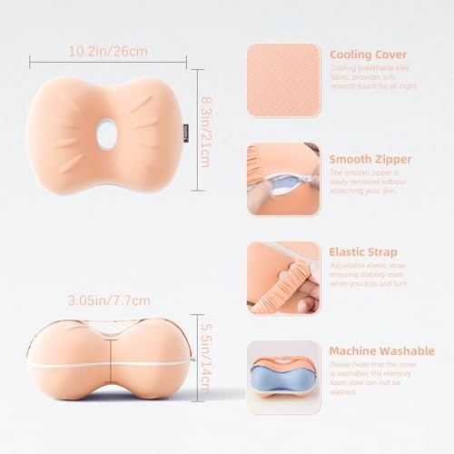 Cooling Knee Pillow for Side Sleepers - Memory Foam with Strap 1