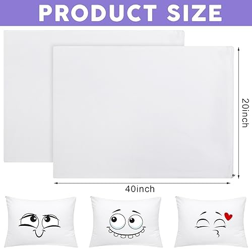 Shimeyao 8 Pcs Zippered Pillow Protectors 20x40 Inch
