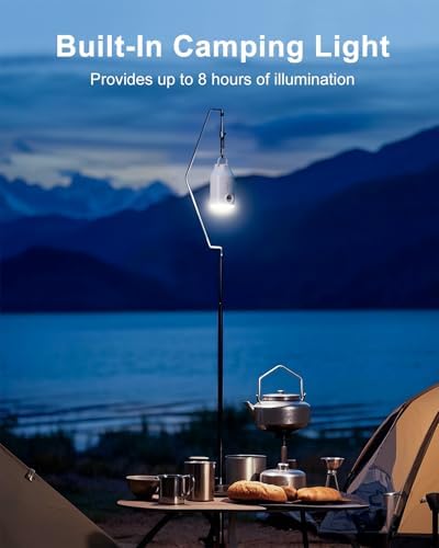 Portable Air Pump with 5 Nozzles Camping Light