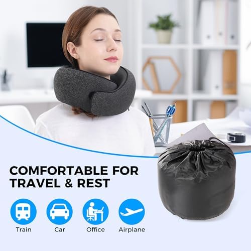 Tri-tra Travel Pillow with 360 Support and Breathable Cover