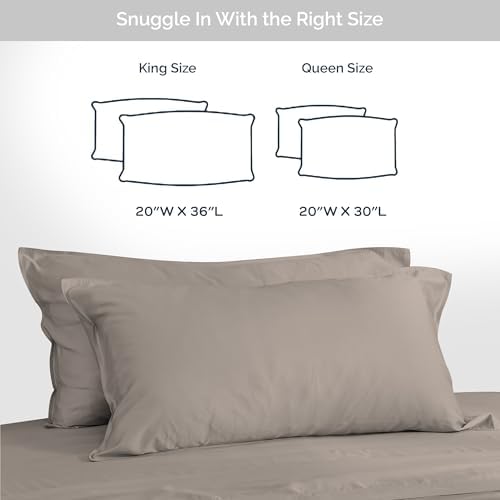 Bamtek Bamboo Cooling King Size Pillowcase Set of 2