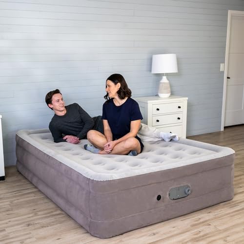 SleepLux Durable Air Mattress with Built-in Pump and USB Charger