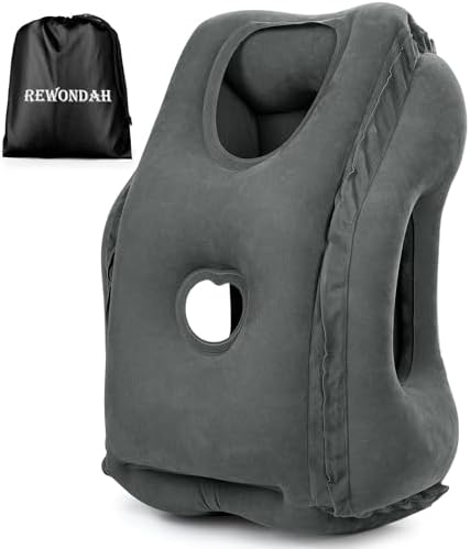 Rewondah Inflatable Airplane Pillow for Travel Comfort